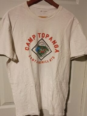 White Short-Sleeve Camp Topanga Graphic Tee